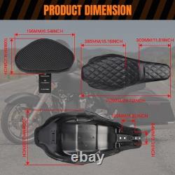 Selle pilote et passager Step-Up avec dosseret pour Harley Street Glide et Road King à partir de 2009 Selle pilote et passager Step-Up avec dosseret pour Harley Street Glide et Road King à partir de 2009