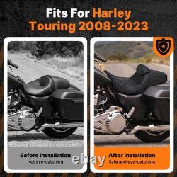 Selle pilote et passager Step-Up avec dosseret pour Harley Street Glide et Road King à partir de 2009