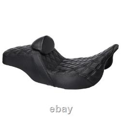 Selle pilote et passager Step-Up avec dosseret pour Harley Street Glide et Road King à partir de 2009