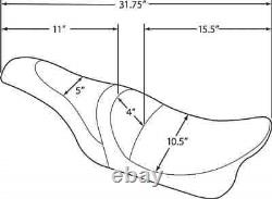 Siège Drag Specialties Caballero en daim pour Harley Road King/Street Glide 1999-2007