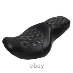 Siège Monobloc Diamond Blanc pour Harley 1997-2007 Road King 2006-2007 Street Glide