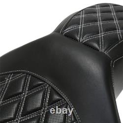 Siège Monobloc Diamond Blanc pour Harley 1997-2007 Road King 2006-2007 Street Glide