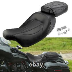 Siège Passager Conducteur Noir Pour Harley Touring Cvo Street Glide Road King 09-21