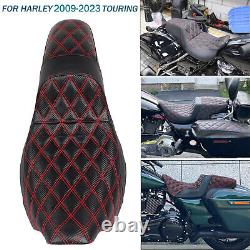 Siège Step-Up à Mailles Rouges pour Harley Road King Electra Street Glide 09-23