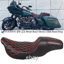 Siège Step-Up à Mailles Rouges pour Harley Road King Electra Street Glide 09-23