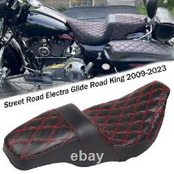Siège Step-Up à Mailles Rouges pour Harley Road King Electra Street Glide 09-23