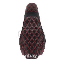 Siège Step-Up à Mailles Rouges pour Harley Road King Electra Street Glide 09-23