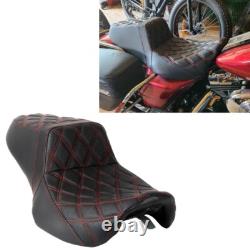 Siège avec couture rouge pour Harley Street Glide FLHX 2006-07 / Road King FLHR 1997-2007