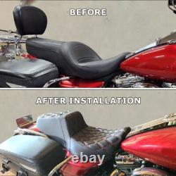 Siège avec couture rouge pour Harley Street Glide FLHX 2006-07 / Road King FLHR 1997-2007