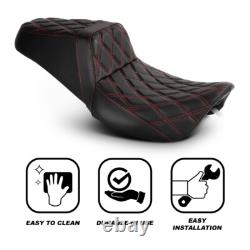 Siège avec couture rouge pour Harley Street Glide FLHX 2006-07 / Road King FLHR 1997-2007