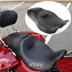 Siège biplace conducteur passager à profil bas pour Harley Road King Street Glide 2008+