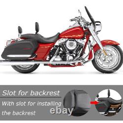 Siège biplace conducteur passager à profil bas pour Harley Road King Street Glide 2008+