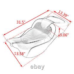 Siège conducteur et passager Roadsofa Two-Up pour Harley Road King Street Glide 09-23
