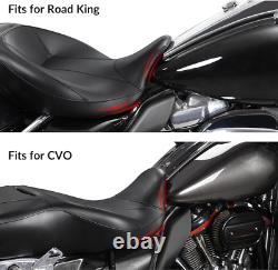 Siège de passager et pilote en hamac noir compatible avec Harley Touring Road King Street Glide