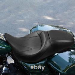 Siège en cuir 2 places One Piece pour Road King Street Glide Road Glide 2009-2023