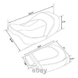 Siège en gel conducteur et passager adapté pour Harley Davidson Road King Street Glide 09-23