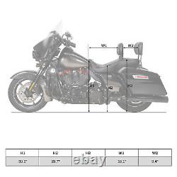 Siège en gel conducteur et passager adapté pour Harley Touring Road King Street Glide 09-2023