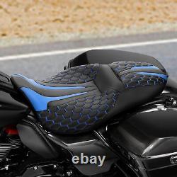 Siège en gel conducteur et passager compatible avec Harley Touring Road King Street Glide 2009-2023