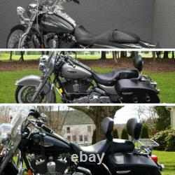 Siège noir lisse deux en haut pour Harley Road King FLHR 1997-07 Street Glide 2006-07