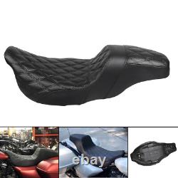 Siège passager Black Diamond 2-Up pour conducteur pour Harley Road King Street Glide FLHX