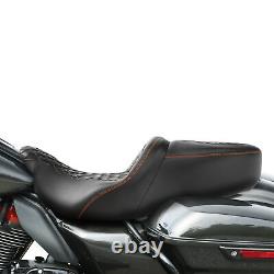 Siège passager Gel Driver Fit pour Harley Touring Street Road Glide King 2009-Up