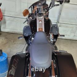Siège passager conducteur lisse en une seule pièce pour Harley Road King Street Glide 1997-2007