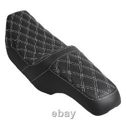 Siège pour passager pilote couture blanche pour Harley Road King Street Glide 97-07 06