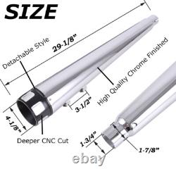 Silencieux à enfiler pour tuyaux d'échappement pour Harley Road King Street Electra Glide 95-2016