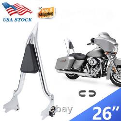 Sissy Bar avec dossier de 26'' pour Harley Touring Road King Street Electra Glide 97-08