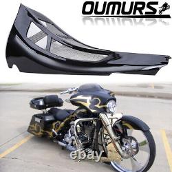 Spoiler de menton de carénage noir vif adapté pour Harley Road King Street Glide