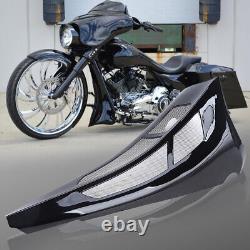 Spoiler de menton en aileron noir vif adapté pour Harley Road King Street Glide US