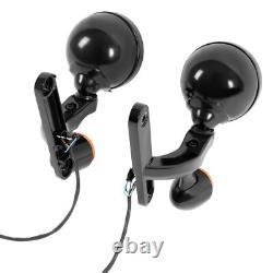 Support de Feu de Brouillard Clignotant LED pour Harley Street Glide Road King 1994-À Présent