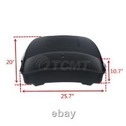 Support de Tronc Découpé Peint Compatible avec Harley Tour Pak Road King Street Glide 14-23