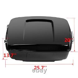 Support de coffre King Pack 13.7 avec dossier compatible pour Harley Road King Street Glide 14-24