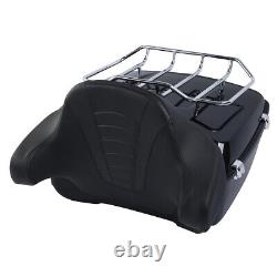 Support de coffre King Pack 13.7 avec dossier compatible pour Harley Road King Street Glide 14-24