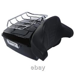 Support de coffre King Pack 13.7 avec dossier compatible pour Harley Road King Street Glide 14-24