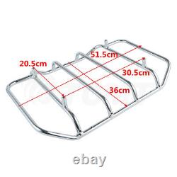 Support de coffre King Pack 13.7 avec dossier compatible pour Harley Road King Street Glide 14-24