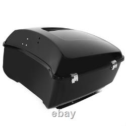 Support de coffre de moto noir pour Harley Touring Street Glide Road King 14-24