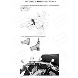 Support de dos Sissy Bar à libération rapide pour Harley Touring Road King Street Glide 97-08