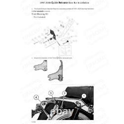 Support de dossier Sissy Bar pour porte-bagages pour Harley Road King Street Electra Glide 97-08