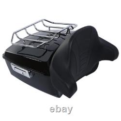 Support de dossier avec support de porte-bagages pour coffre King Trunk, compatible Harley Road King Street Glide 14-2026