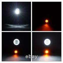 Support de feu de brouillard à LED avec clignotant pour Harley Road King Street Glide 1994-UP