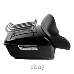 Support de fixation pour coffre King avec dosseret, compatible avec Harley Road King et Street Glide à partir de 2014