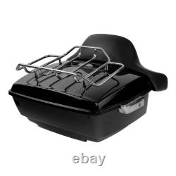 Support de fixation pour coffre King avec dosseret, compatible avec Harley Road King et Street Glide à partir de 2014