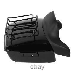 Support de montage de coussin de coffre de pack de roi noir adapté pour Harley Street Glide Road King 09-13