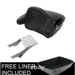 Support de montage de porte-bagages avec dossier de coffre pour Harley Road King Street Glide 1997-2008