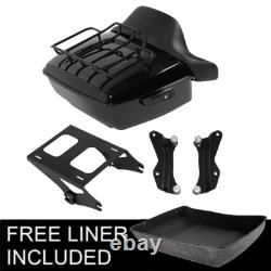 Support de montage de sac de coffre King adapté pour Harley Touring Road King Street Glide 2014 et plus.
