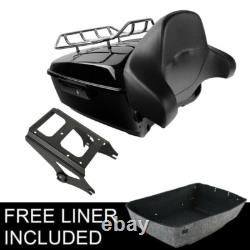 Support de pad de coffre King avec montage compatible pour Harley Touring Road King Street Glide 09-13