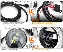 Supports de phares antibrouillard chromés de 4,5'' pour Harley Road King/Touring/Street Glide