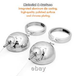 Supports de phares antibrouillard chromés de 4,5'' pour Harley Road King/Touring/Street Glide